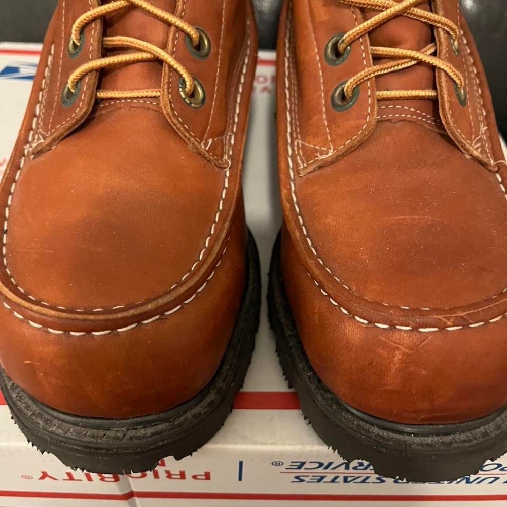 Lehigh 100 Vintage 70s/80s USA-Made Moc Toe Work‎ Boots Size 9EEE - Picture 3 of 8